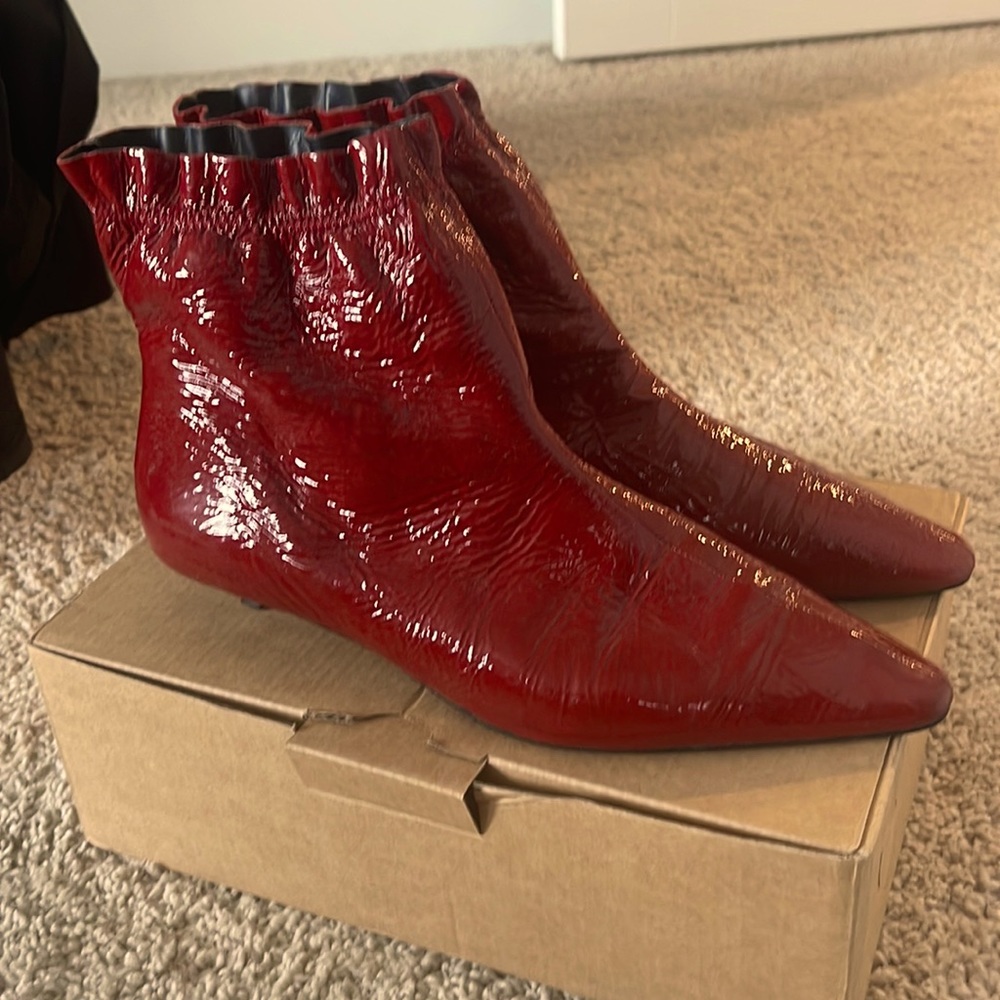 ZARA leather ankle boots